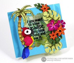 Make a scene--Paradise card