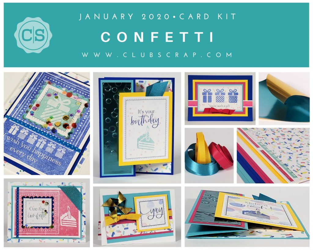 Confetti Spoiler - Club Scrap's Confetti Card Kit #clubscrap #cardkit #cardmaking