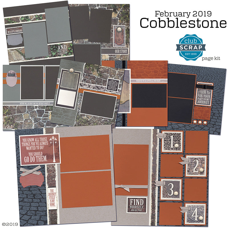 Cobblestone Page Kit by Club Scrap #clubscrap #pagekit #scrapbooking