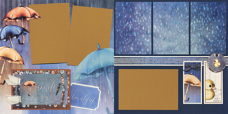Rainy Day Page Kit by Club Scrap #clubscrap #efficientscrapbooking