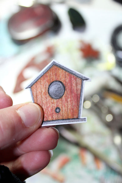 Aviary Pop-Up Shadow Box Card #clubscrap #jennifermaguire #pop-up #shadowbox #birdhouse #aviary