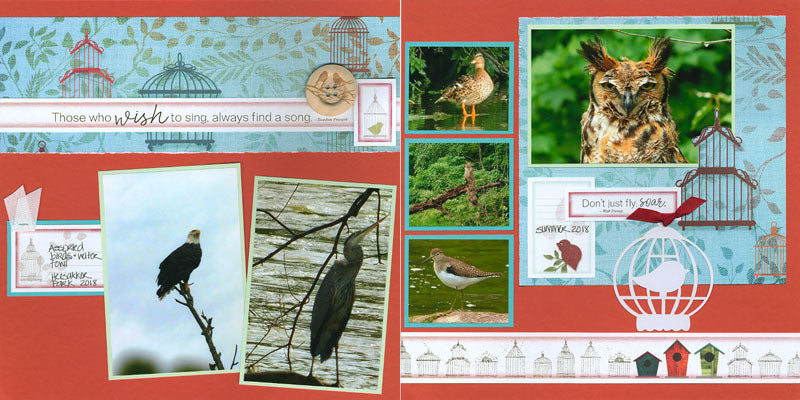Aviary Page kit - Layouts 3 & 4 by Karen Wyngaard #clubscrap #scrapbooking #pagekit #pageformulas