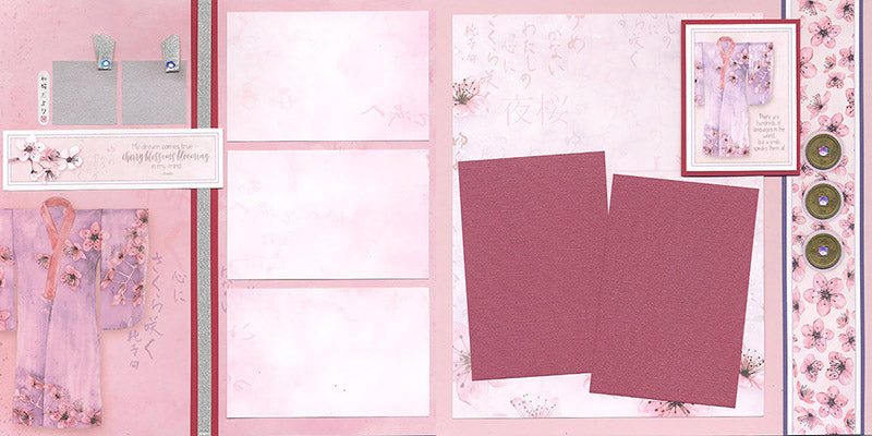 Club Scrap Cherry Blossoms Layout