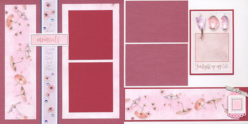 Club Scrap Cherry Blossoms Layout