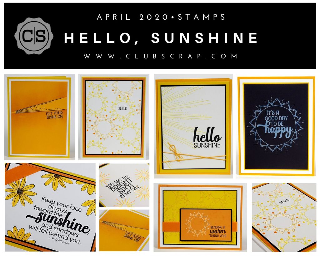 Hello Sunshine stamps by Club Scrap #clubscrap #rubberstamping #cardmaking #stamps