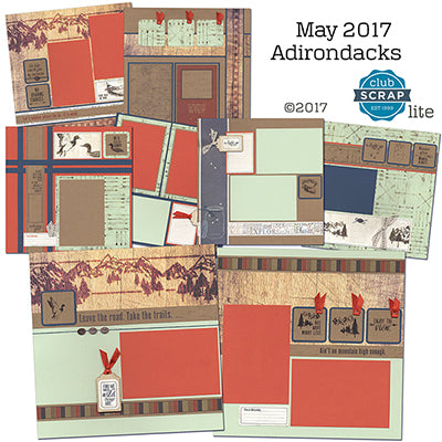 Adirondack Lite Layouts #clubscrap