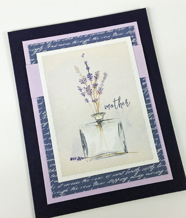 Lavender Fields Hybrid Mother's Day cards #clubscrap #digital #hybrid #printables