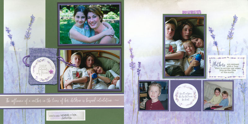Mother's Day - Lavender Fields Page kit #clubscrap #scrapbooking #mothersday