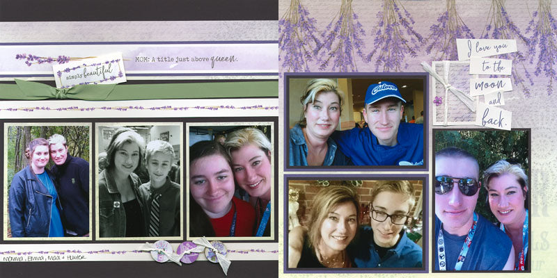 Mother's Day Lavender Fields Page Kit #clubscrap #scrapbooking #mothersday