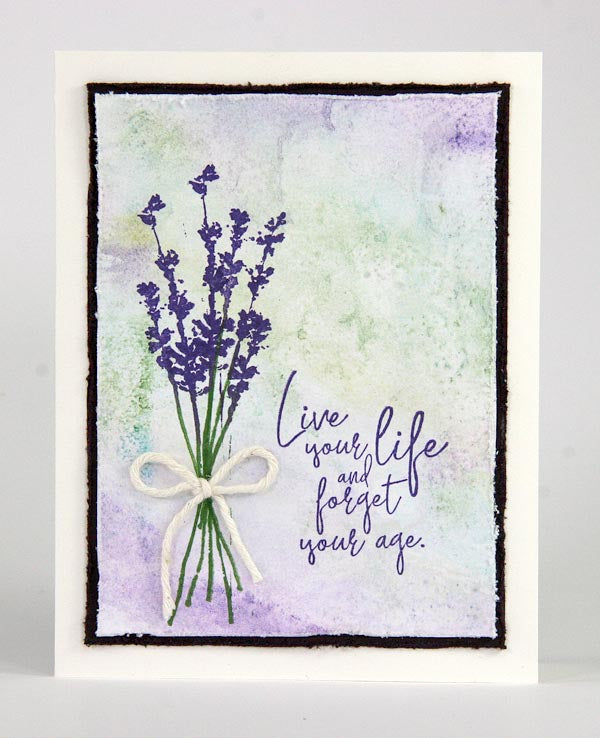 Greeting Card Created With Club Scrap's Lavender Fields Stamps #clubscrap #lavenderfields #stamping