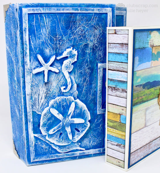 Seashore Inspired Explorer's Box Project #clubscrap #CIAB #box #sizzix #dies #seashore