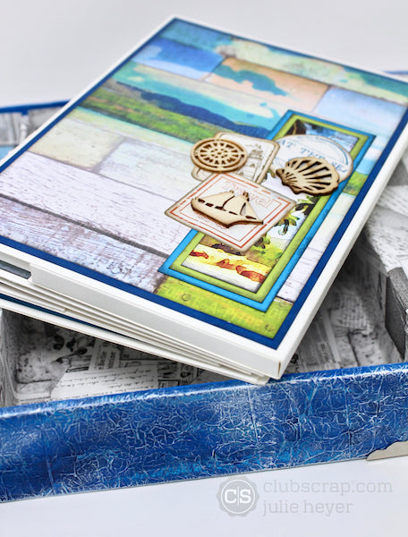 Seashore Inspired Explorer's Box Project #clubscrap #CIAB #box #sizzix #dies #seashore