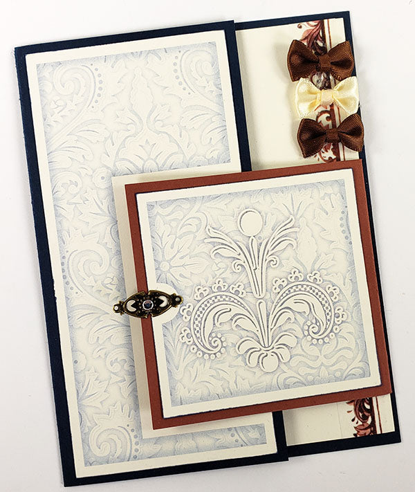 Damask card by Cathy Gray