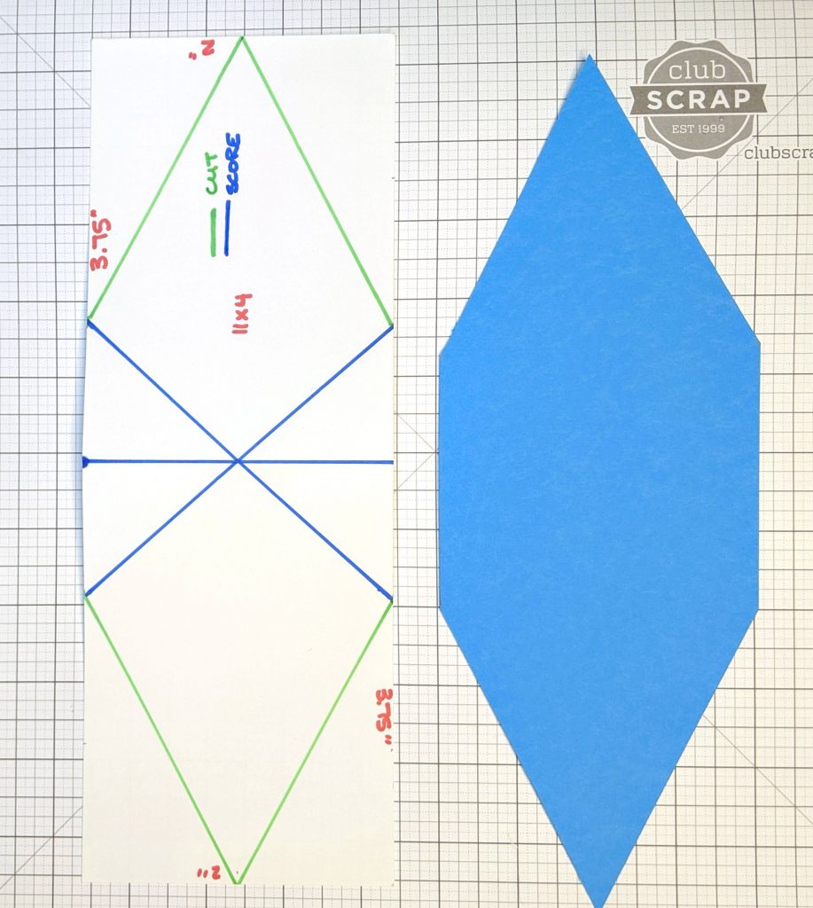 Kite-shaped card tutorial