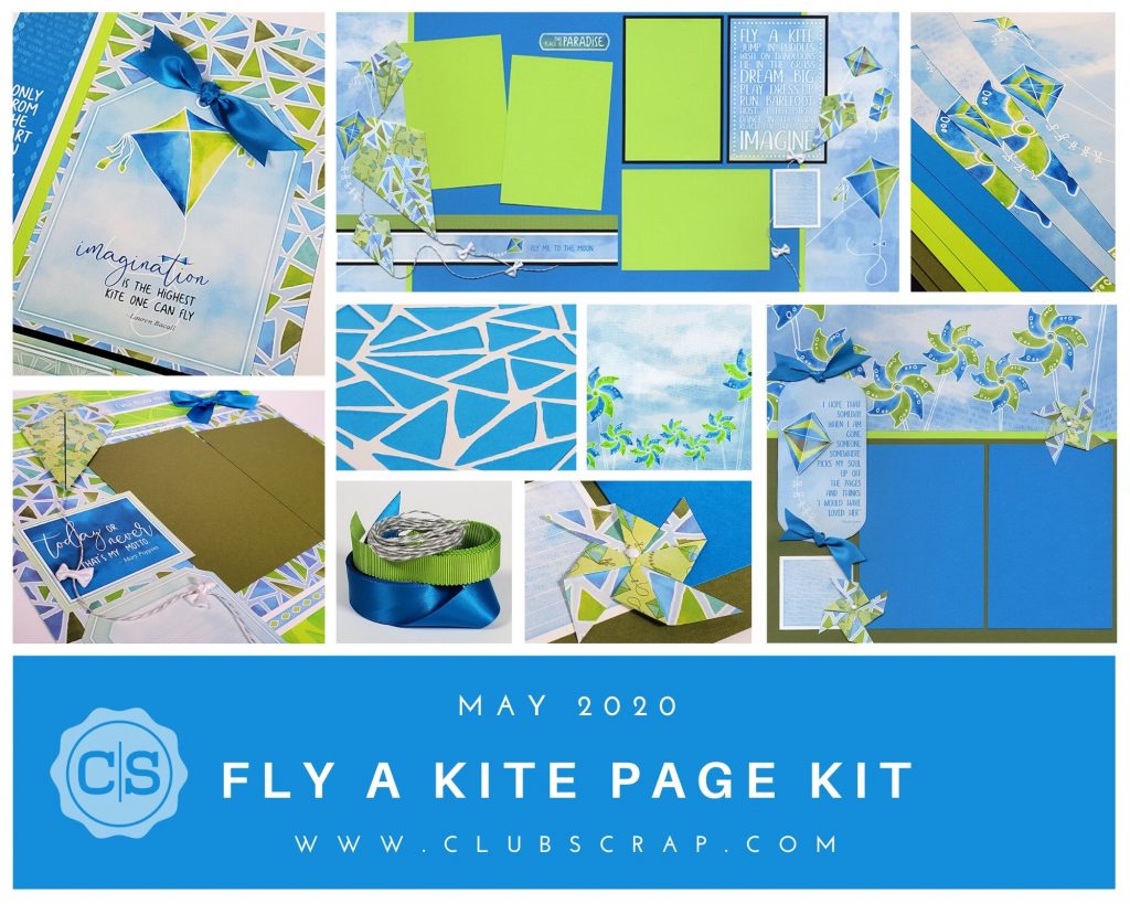 Fly a Kite Pages Kit by Club Scrap #clubscrap #pagekit #efficientscrapbooking