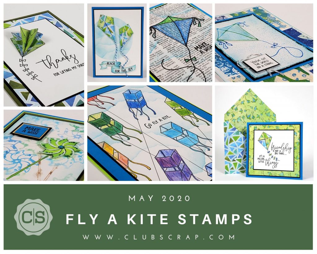 Fly a Kite Stamps by Club Scrap #clubscrap #rubberstamping #clearstamps #efficientcardmaking