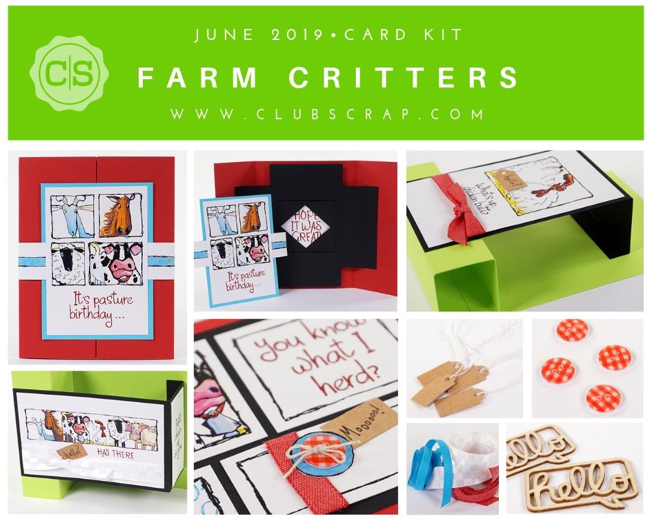 Farm Critters Cards by Club Scrap #clubscrap #cardmaking #handmadecard
