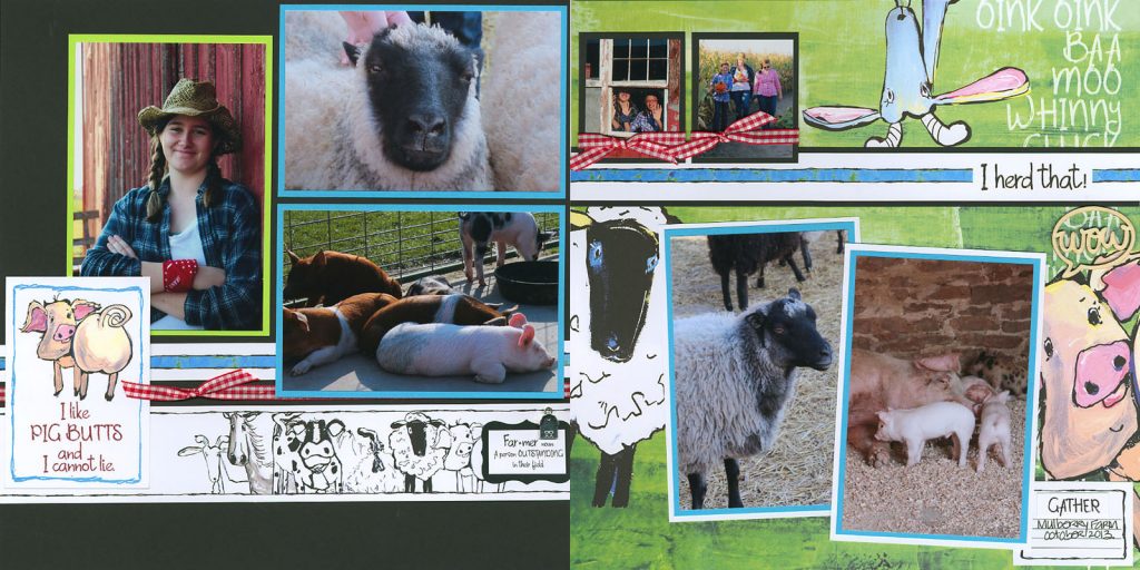 Farm Critters Page kit - Layout 7 & 8 by Karen Wyngaard