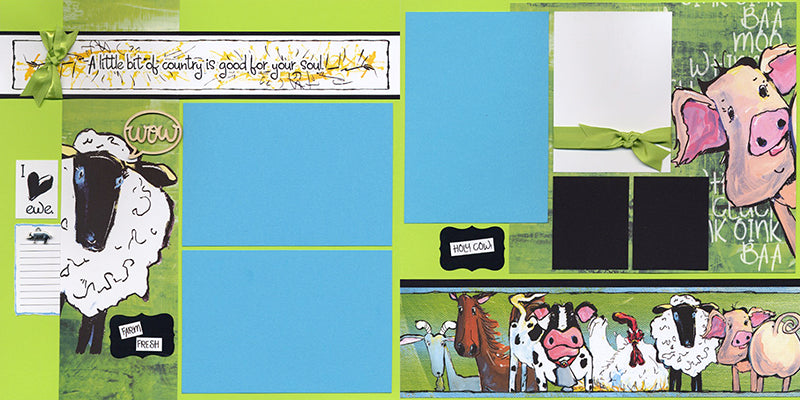 Farm Critters Pages by Club Scrap #clubscrap #scrapbooking #pagekit

