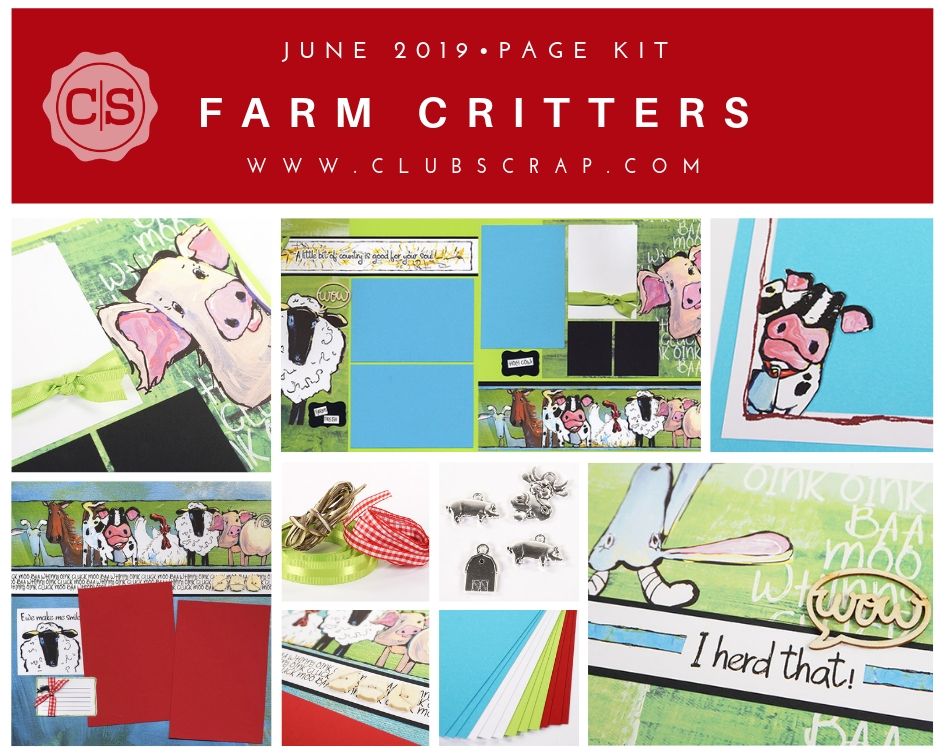 Farm Critters Spoiler by Club Scrap #clubscrap #pagekit #scrapbooking