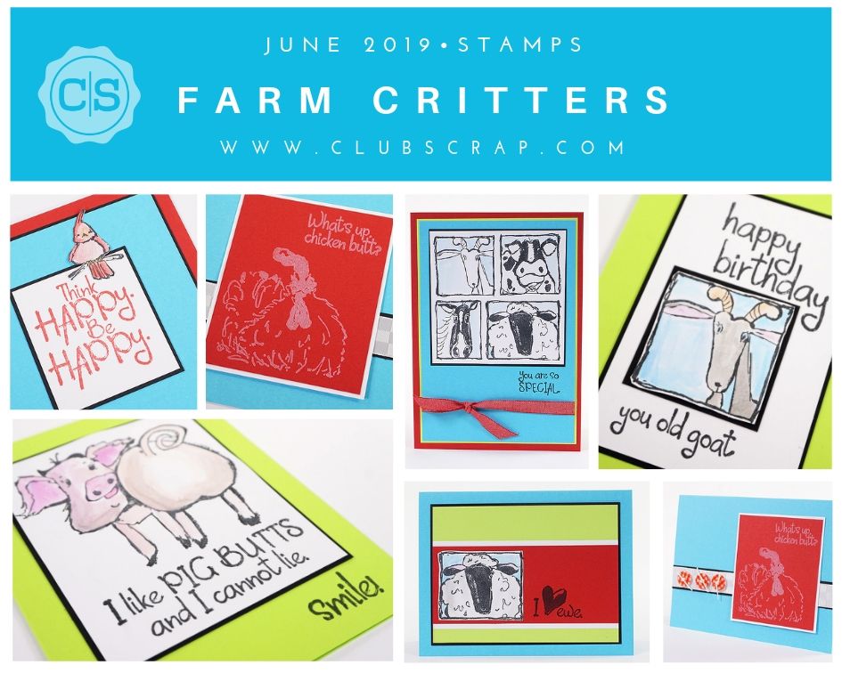 Farm Critters Spoiler by Club Scrap #clubscrap #stamps #stamping