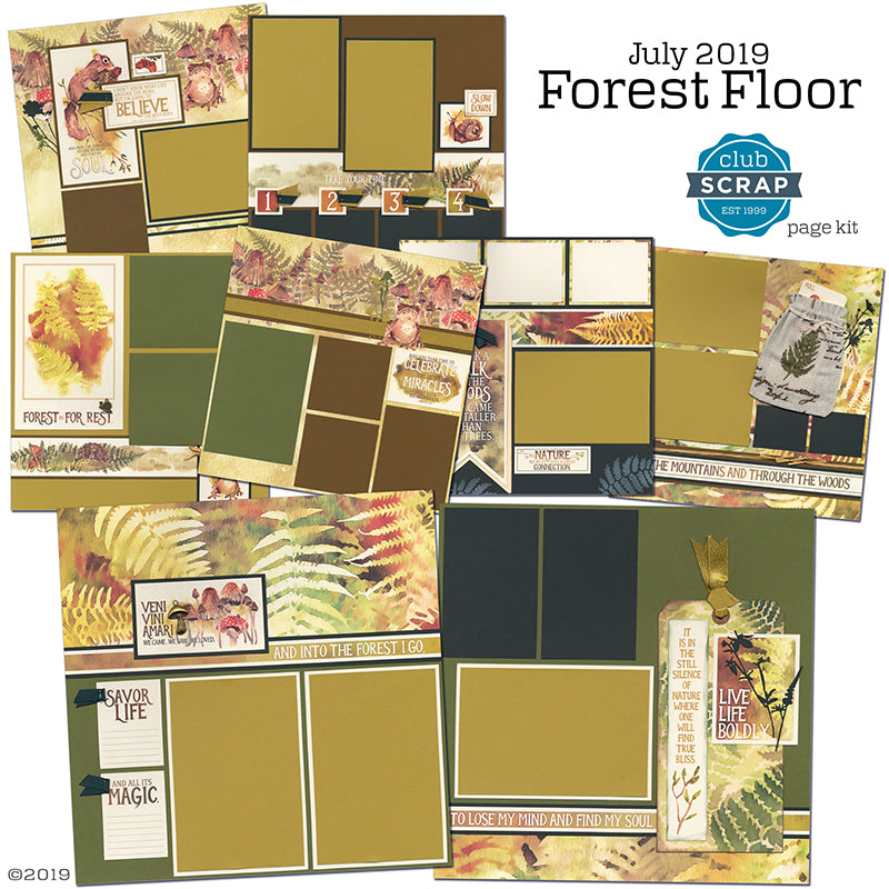 Forest Floor Page Kit by Club Scrap #clubscrap #scrapbooking #pagekit