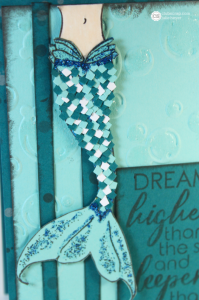 0817 Lagoon Idea Deck Challenge Mermaid Card #mermaids #clubscrap #glitter