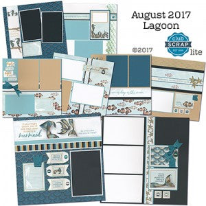 Club Scrap's Lagoon Lite Layouts #clubscrap #scrapbooking