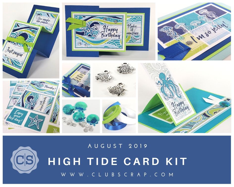 High Tide Spoiler - Card Kit by Club Scrap #clubscrap #spoiler #cardkit #cardmaking