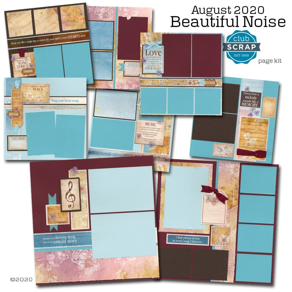 Beautiful Noise Page Kit #clubscrap