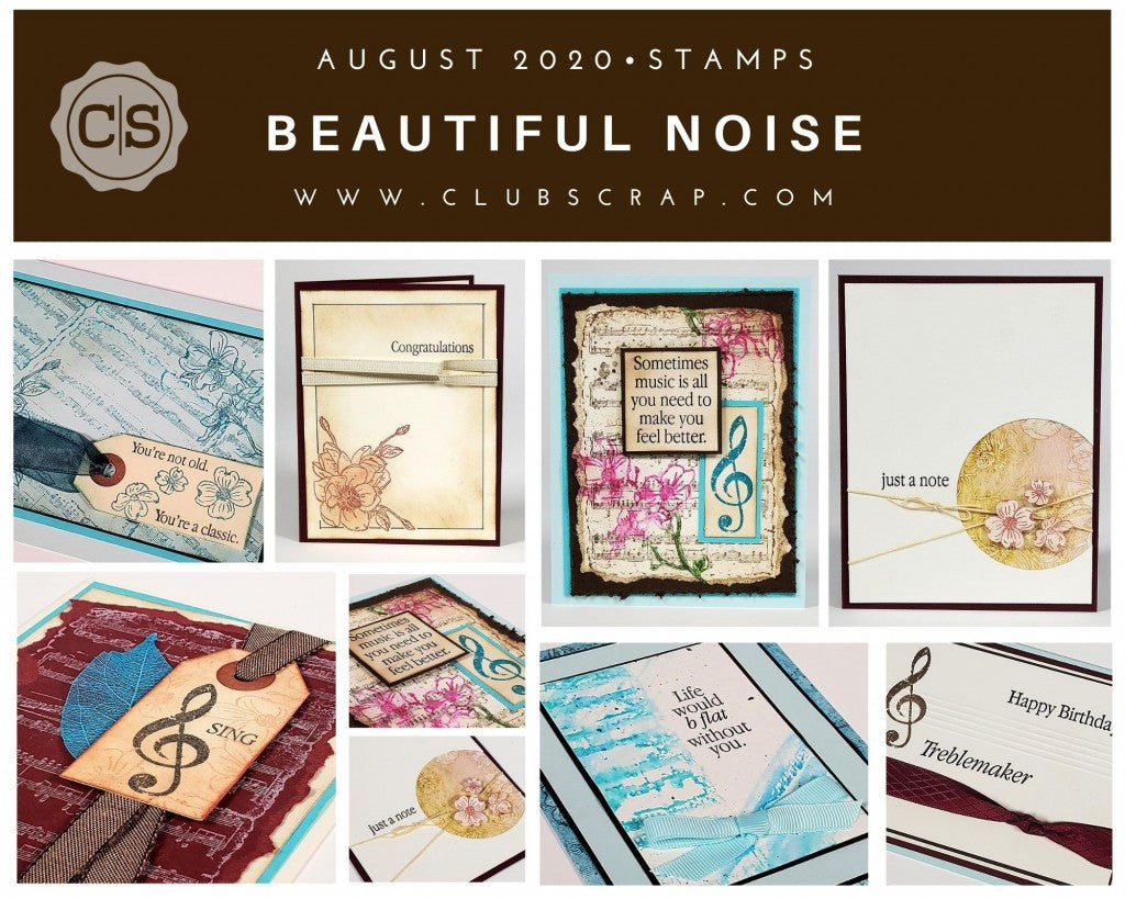Beautiful Noise Spoiler by Club Scrap #clubscrap #stamps