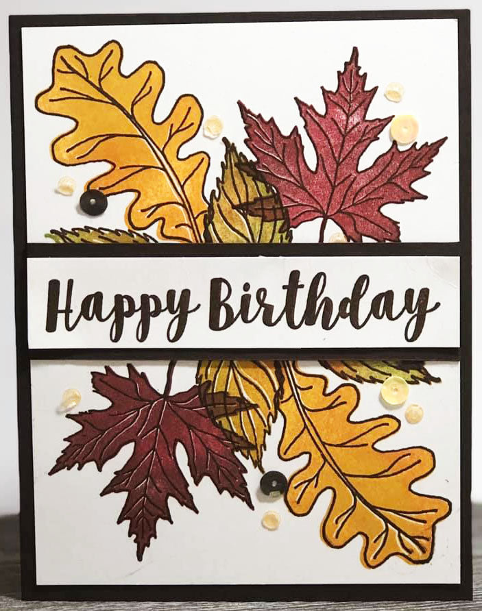 Falling Leaves card by Nancy Young