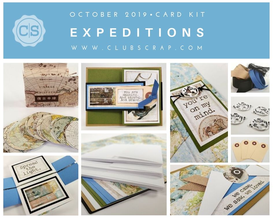 Club Scrap's Expeditions Card Kit #cardmaking #efficientcardmaking #clubscrap