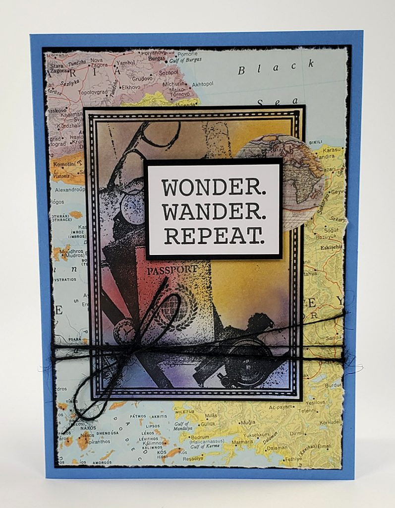 Expeditions Featured Artwork -Stamped card by Tricia Morris