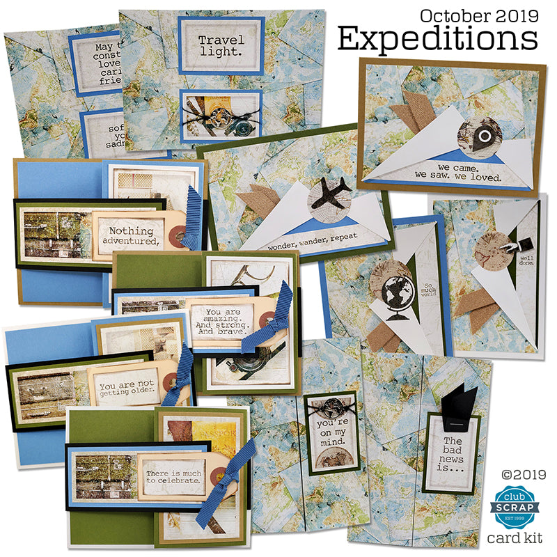 Club Scrap's Expeditions Collection #clubscrap #scrapbooking #cardmaking #efficientscrapbooking