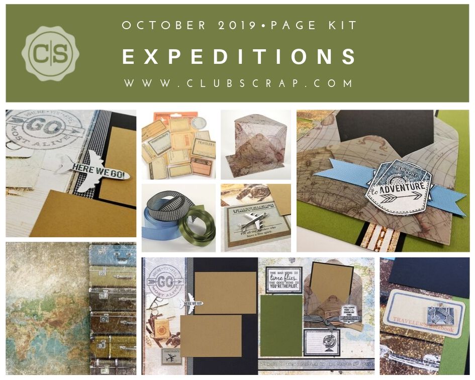 Expeditions Page Kit by Club Scrap #clubscrap #scrapbooking #pageKit #efficientscrapbooking