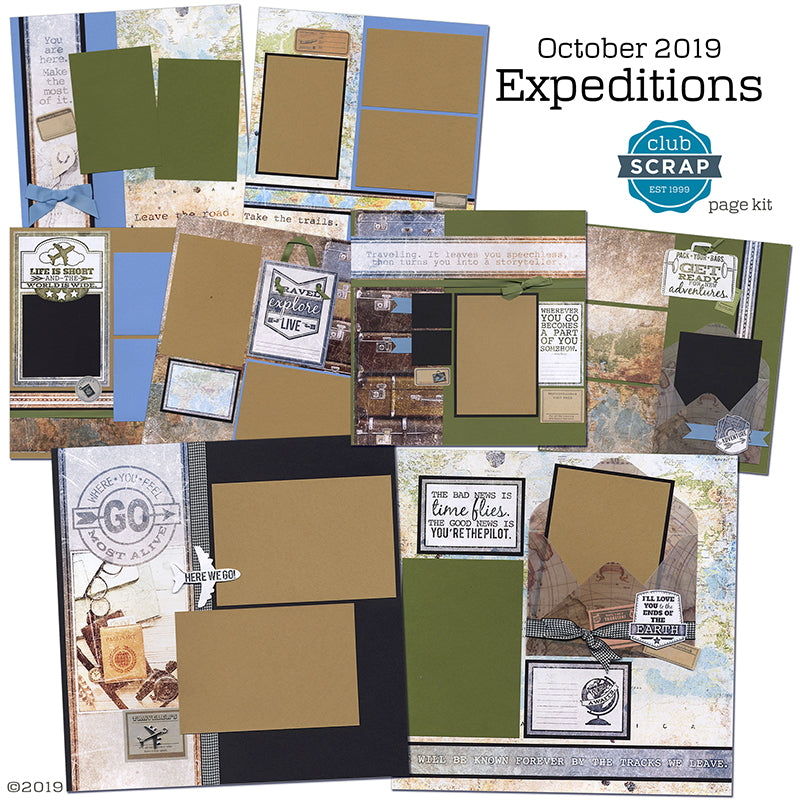 Club Scrap's Expeditions Collection #clubscrap #scrapbooking #cardmaking #efficientscrapbooking