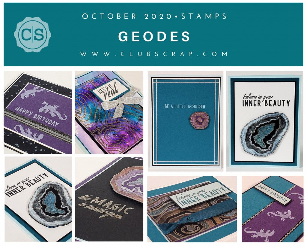 Geodes Stamps by Club Scrap #clubscrap #rubberstamps #cardmaking #geodes