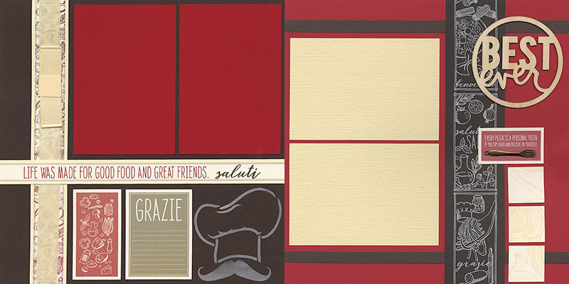 Trattoria Details - Deluxe Layouts #clubscrap #scrapbooking