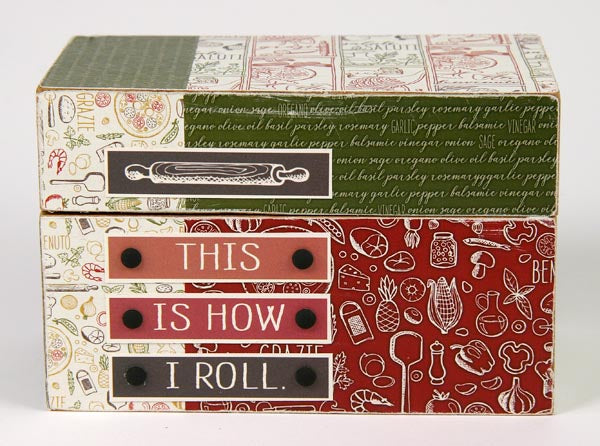 Recipe Box Facelift Created With Club Scrap's Trattoria Club Stamp Paper #clubscrap #alteredrecipebox