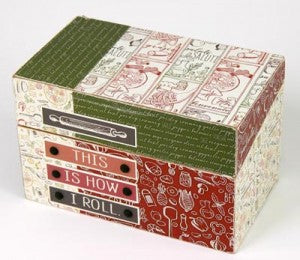 Recipe Box Facelift Created With Club Scrap's Trattoria Club Stamp Paper