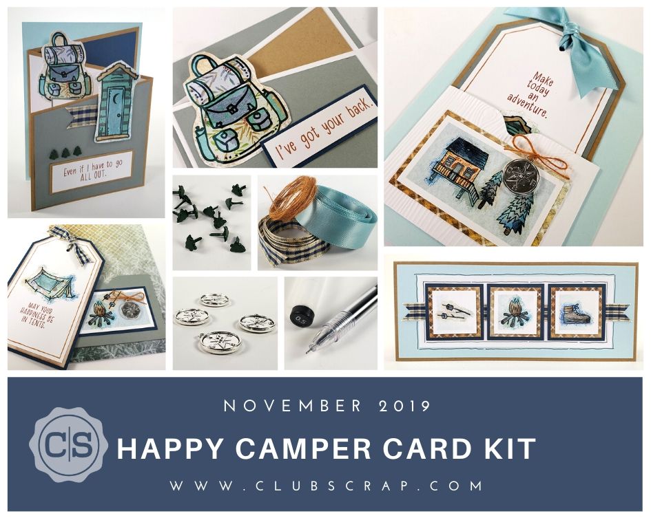 Club Scrap's Happy Camper Card Kit #clubscrap #cardmaking #efficientcardmaking