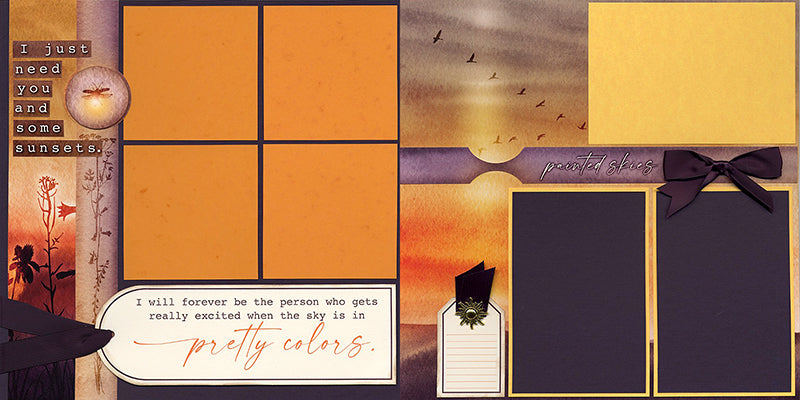 Golden Hour Pages by Club Scrap #clubscrap #scrapbooking #scrapbookingkit #pagekit
