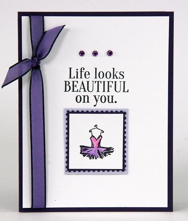 Greeting Card Created With Club Scrap's A Night at the Met Rubber Stamps #clubscrap