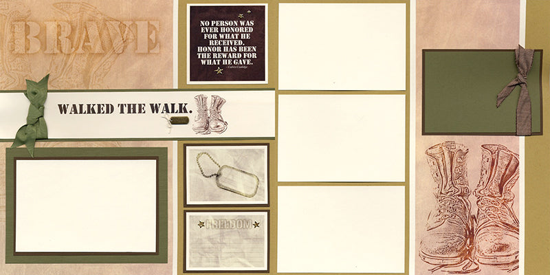 Honor the Brave - A page kit by Club Scrap #clubscrap #militaryscrapbook #scrapbooking