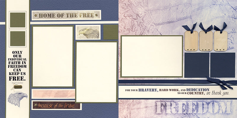 Honor the Brave - A page kit by Club Scrap #clubscrap #militaryscrapbook #scrapbooking