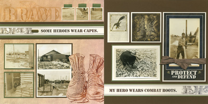 Honor the Brave collection - finished layouts #clubscrap #scrapbooking #pagekit #pageformulas #layouts