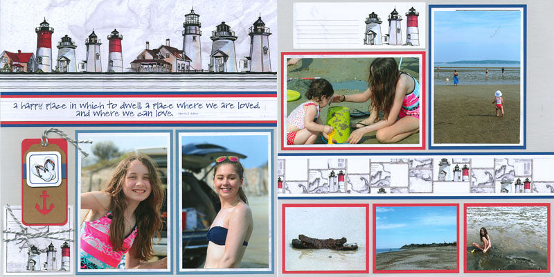 Special Edition Page Kits - Cape Cod Remix #clubscrap #scrapbooking #pagekit