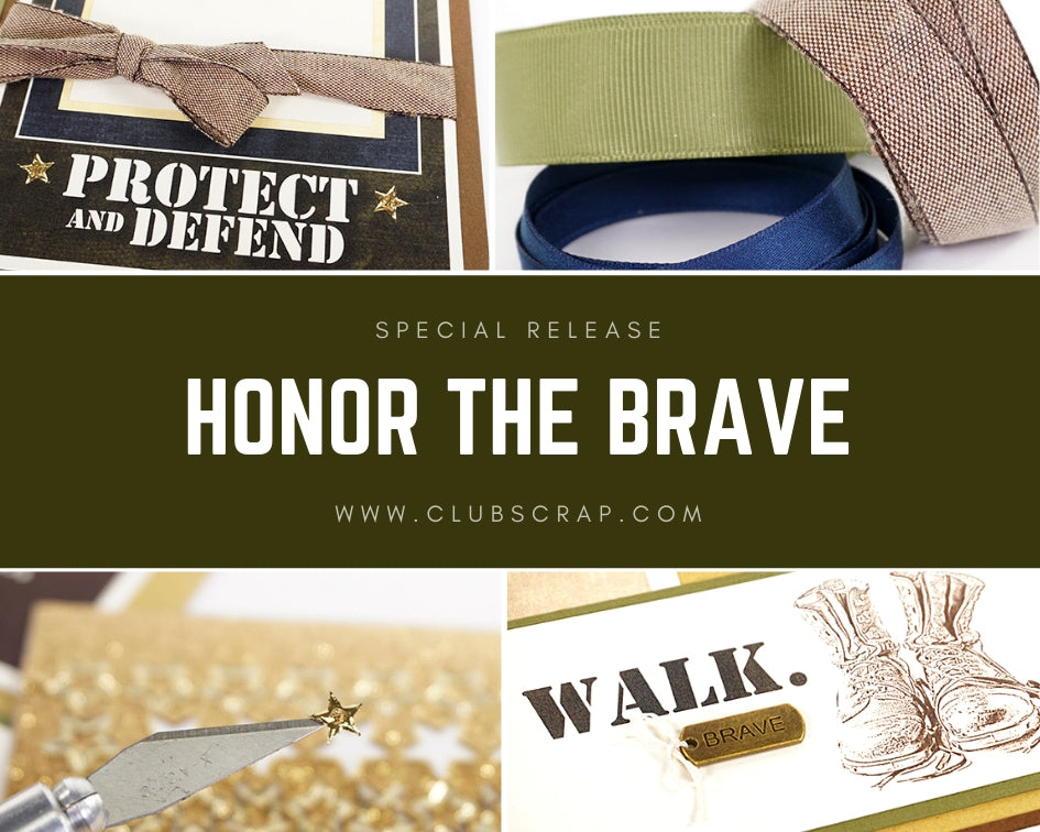 Honor the Brave - A page kit by Club Scrap #clubscrap #militaryscrapbook #scrapbooking