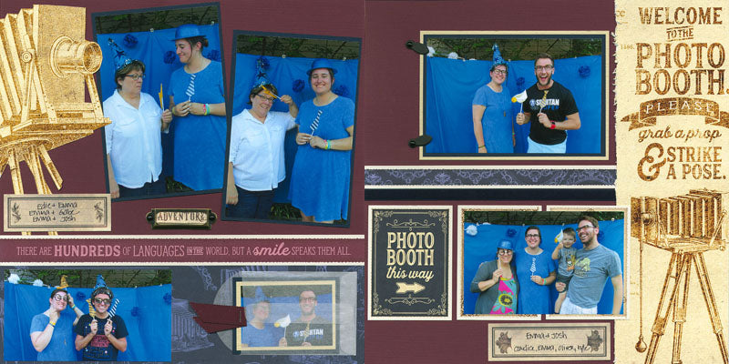 Photo Booth - Finished layouts by Karen Wyngaard #clubscrap #scrapbooking